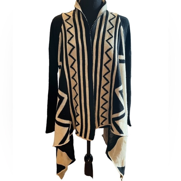Ci Sono by Cavalini Aztec Design Open Knitted Cardigan M/L - Picture 1 of 9